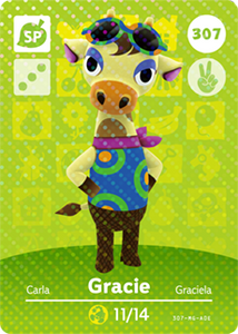307 Gracie SP Authentic Animal Crossing Amiibo Card - Series 4