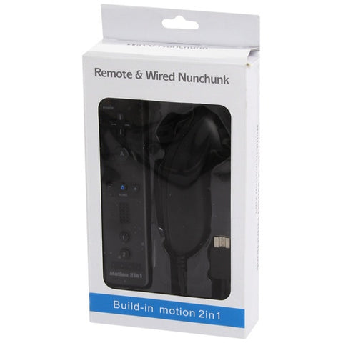 Wii Remote & Wired Nunchunk (Black)