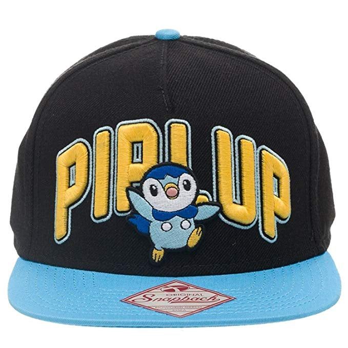 POKEMON - PIPLUP - 3D Embroidered Snapback Blue/Black