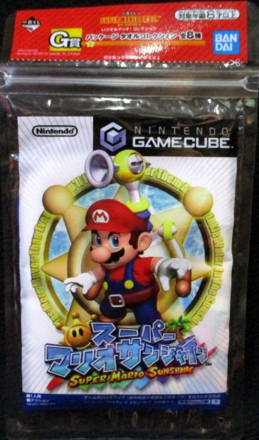 Ichiban Kuji Super Mario Bros. Always Mario! Collection Package Small Mini Towel Collection BANDAI - Super Mario Sunshine (Prize G)