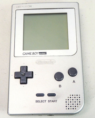 Game Boy Pocket Silver MGB-001 System Console (Silver Boarder Screen)