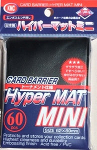 KMC Card Barrier - Small / Yu-Gi-Oh! Size - Hyper Mat Mini Sleeves 60ct - Black