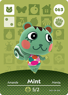 063 Mint Authentic Animal Crossing Amiibo Card - Series 1