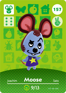 157 Moose Authentic Animal Crossing Amiibo Card - Series 2