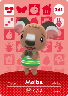 341 Melba Authentic Animal Crossing Amiibo Card - Series 4