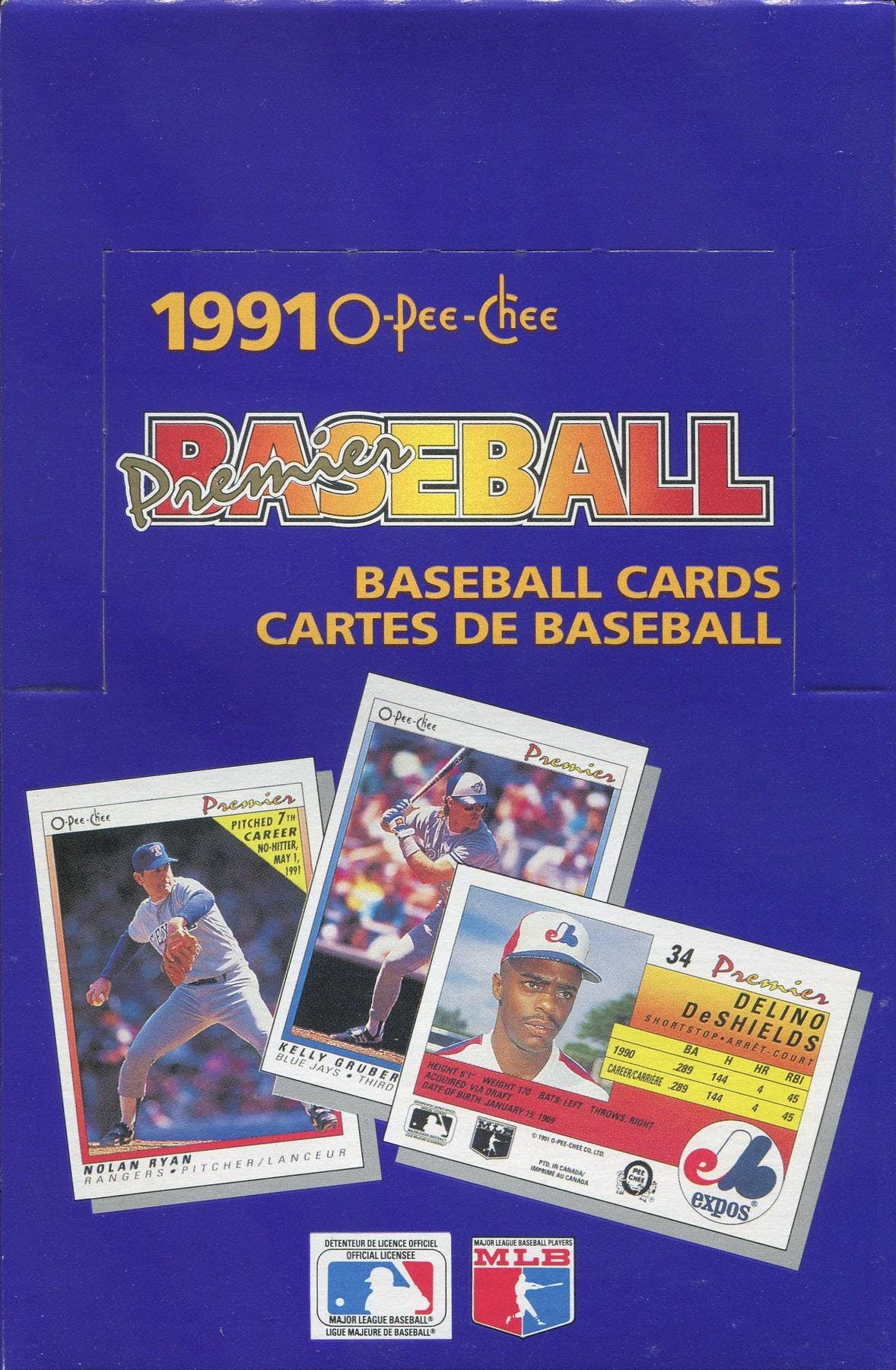 1991 O-Pee-Chee Premier Baseball Cards Box - 36 Unopened Packs