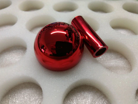 Electroplate Balltop and Shaft Guard Set - Red
