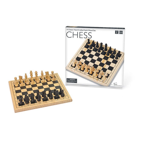 A Classic Hand Crafted Solid Wood Set CHESS Wooden 11.5"