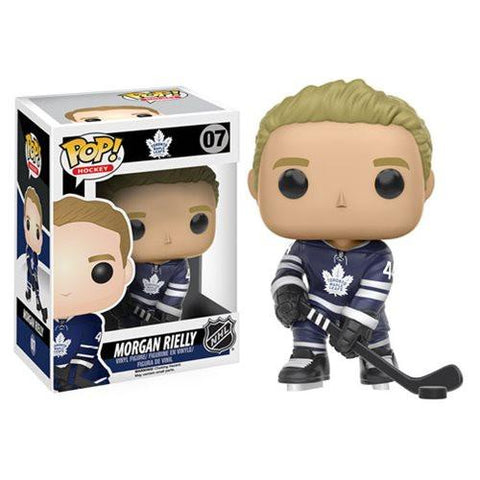 Funko POP! Hockey: Toronto Maple Leafs Blue Home Jersey - Morgan Rielly (Stick Down with Puck) #07 Vinyl Figure