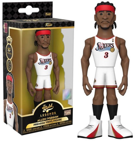 Funko Gold: NBA - Allen Iverson (Philadelphia 76ers White Jersey) 5" Premium Vinyl Figure