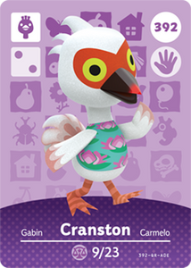 392 Cranston Authentic Animal Crossing Amiibo Card - Series 4