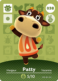 038 Patty Authentic Animal Crossing Amiibo Card - Series 1