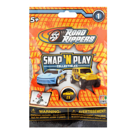 Toy State Nikko (4"/10cm) Road Rippers Snap 'n Play Cars 2-Pack Blind Bag