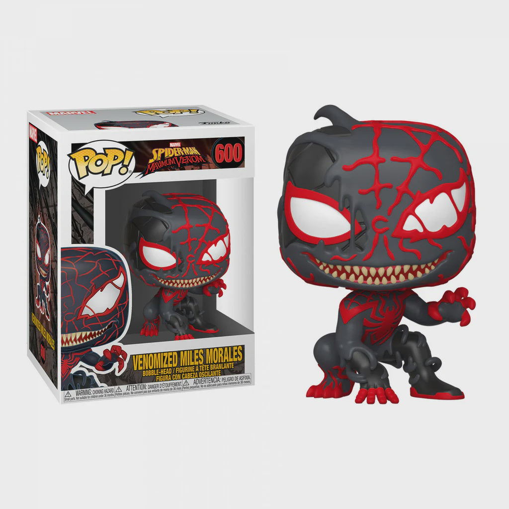 Funko POP! Marvel Spider-Man Maximum Venom - Venomized Miles Morales #600 Bobble-Head Figure (New Open Box Pre-Owned, Box Wear)