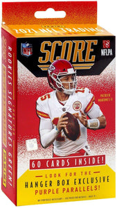 2021 Panini Score NFL Football Trading Cards Hanger Box - 1 Exclusive Dots Red Numbered Parallel Per Box