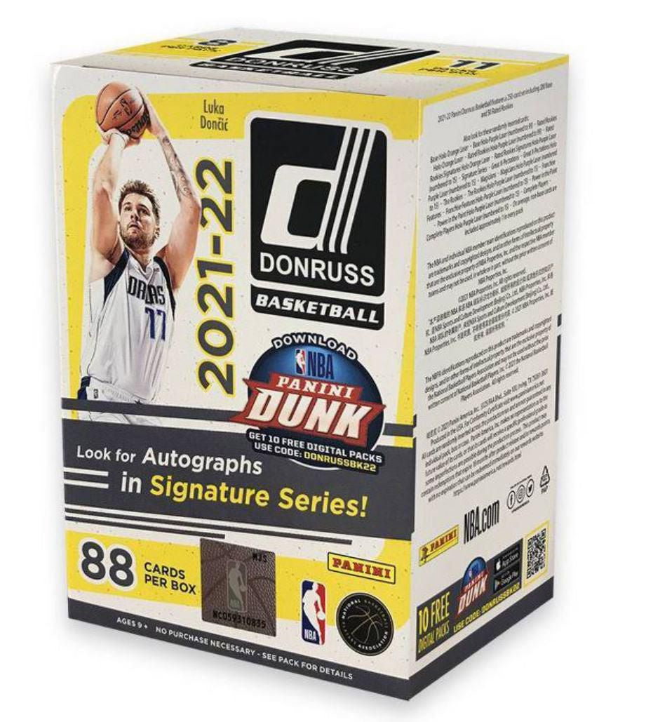 2021-22 Panini Donruss Basketball Blaster Box (11 Packs, 8 Cards a Pack)