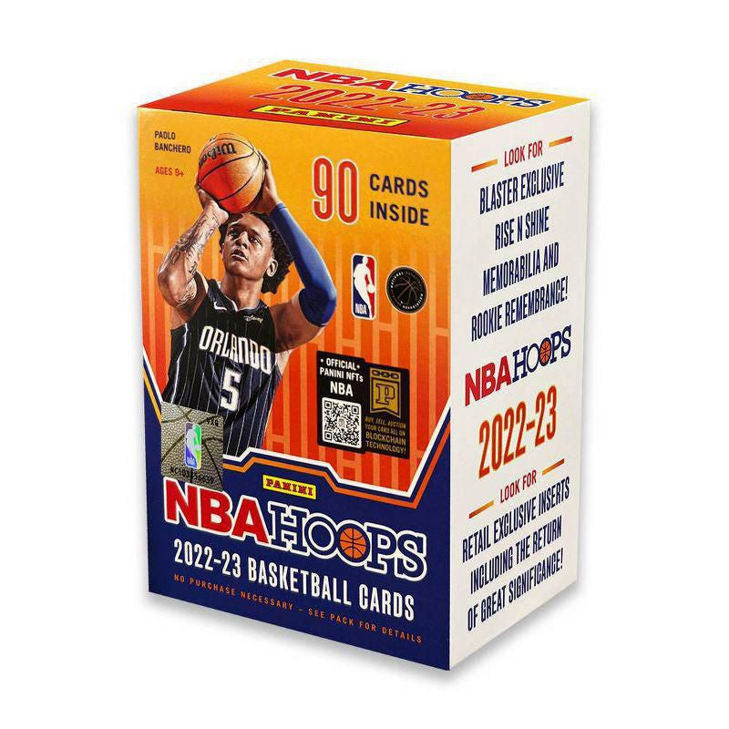 2022-23 Panini NBA Hoops Basketball Blaster Box (6 Packs, 15 Cards a Pack)