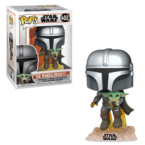 Funko POP! B: Star Wars - The Mandalorian with the Child Jet Pack #402 Bobble-Head Figure