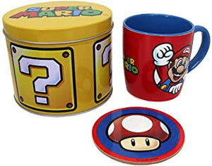 Super Mario Official Gift Set (Includes Mug, Coaster & Metal Tin!)