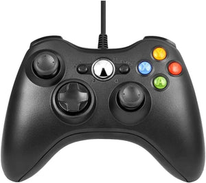XBOX 360 WIRED CONTROLLER - BLACK 3RD PARTY (OUT OF PACKAGE)