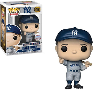 Funko POP! Sports Legends Baseball: New York Yankees Gray Jersey - Babe Ruth (Pointing) #02 Vinyl Figure