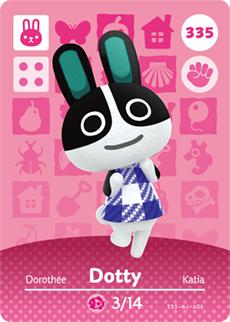 335 Dotty Authentic Animal Crossing Amiibo Card - Series 4
