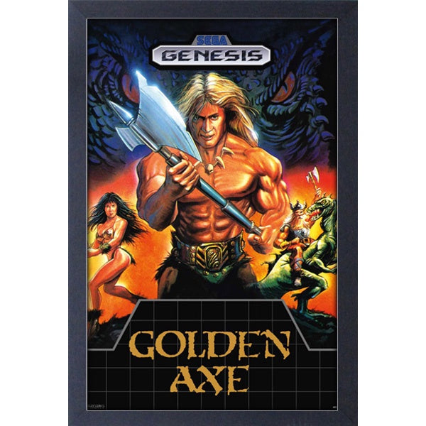 Sega Classics Golden Axe Game Cover 11″ x 17″ Framed Print [Pyramid America]