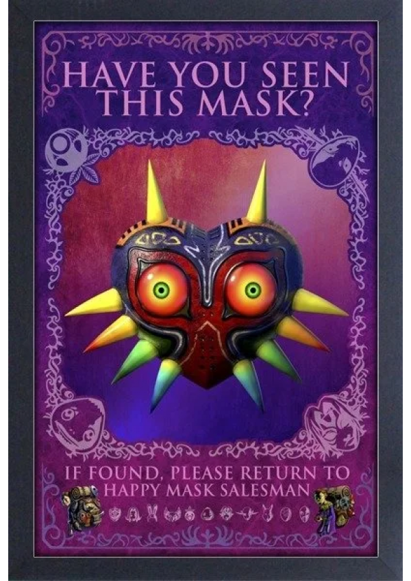 Zelda Majora's Mask Have You Seen This Mask? 11"x17" Framed Print