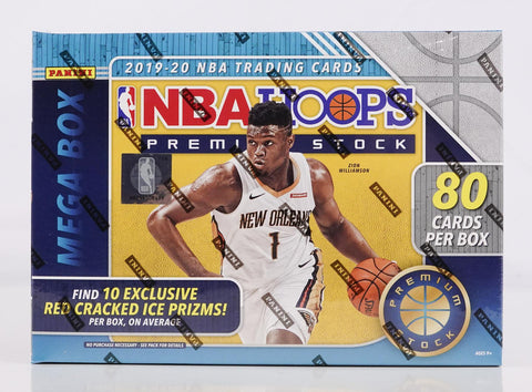 2019/20 Panini Hoops Premium Stock Basketball Mega Box (80 Cards) (Red Cracked Ice Prizms) - Target