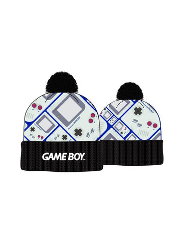 NINTENDO - Game Boy Classic Controller Sublimate Pom Cuff Beanie Grey Black