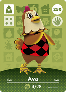 250 Ava Authentic Animal Crossing Amiibo Card - Series 3