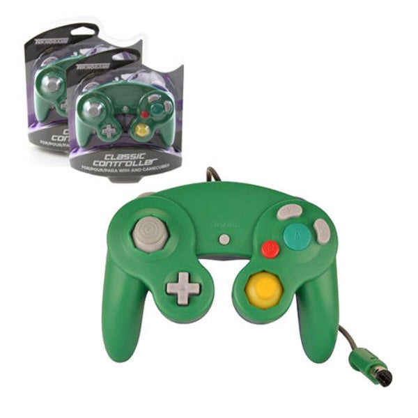GREEN-BLUE WIRED Gamecube CONTROLLER [TEKNOGAME]