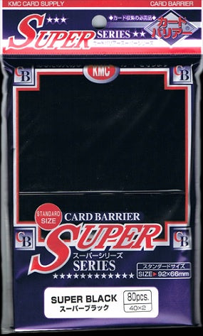KMC Card Barrier - Standard Size - Super Series Sleeves 80ct - Black