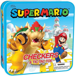 CHECKERS: Super Mario vs. Bowser (Metal Tin Packaging) [The OP Usaopoly]