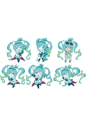 Hatsune Miku GT Project GOOD SMILE COMPANY Racing Miku 2018 Ver. Nendoroid Plus Collectible Rubber Keychains (1 Random Blind Box)