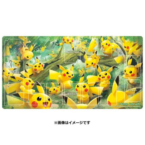 Pokemon Center Original Card Game Rubber Play Mat Pikachu Forest