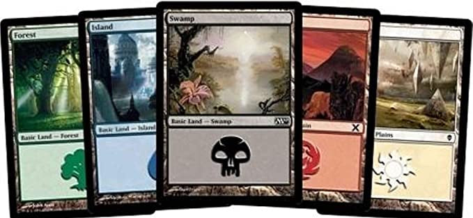 MTG Magic the Gathering: 100 Card Basic Land Bundle (20 Plains/Islands/Swamps/Mountains/Forests)