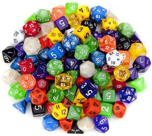 $1 Dice Assorted (Polyhedral and 6 Sided) - Loose (1 Picked at Random)