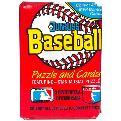 1988 DONRUSS Baseball Wax Pack - 3 Puzzle Pieces & 15 Picture Cards Per Pack