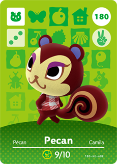 180 Pecan Authentic Animal Crossing Amiibo Card - Series 2