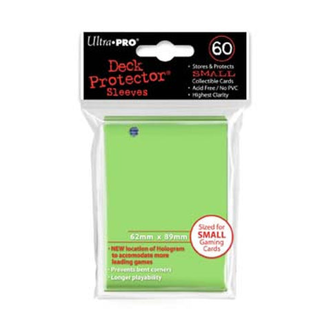 Ultra Pro  Small Card Deck Pro Gloss Protector Sleeves 60ct - Lime Green