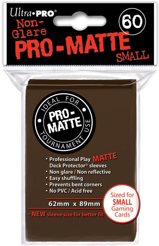 Ultra Pro Small Card Pro Matte Deck Protector Sleeves 60ct - Brown