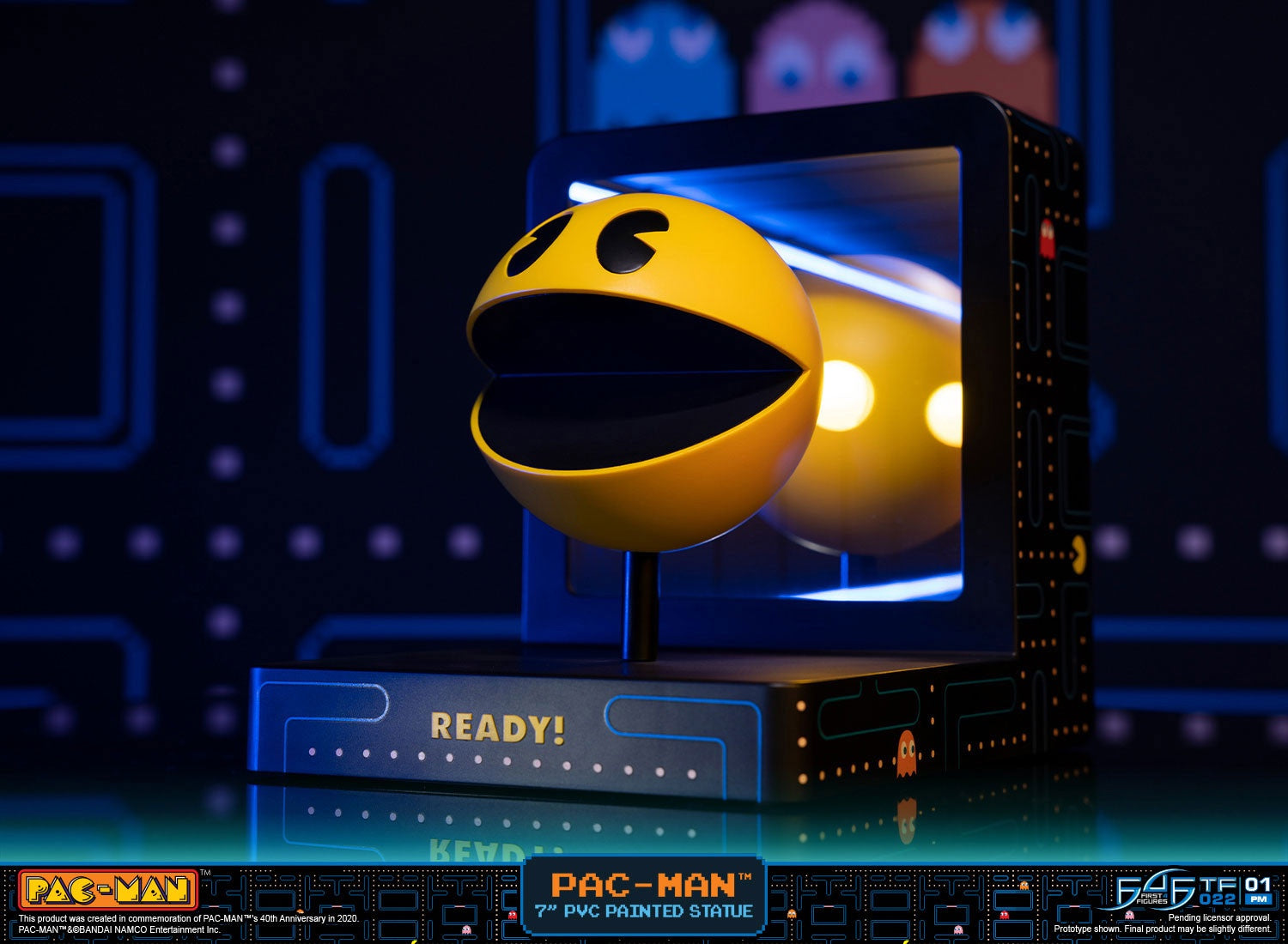 Pac-Man 7-Inch Tall PVC Painted Statue Figure by First4Figures