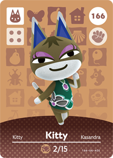 166 Kitty Authentic Animal Crossing Amiibo Card - Series 2