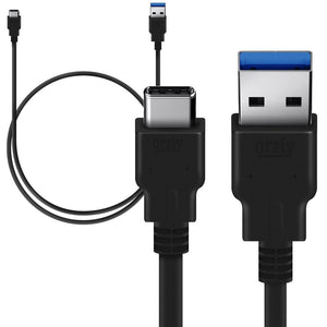 TYPE C TO USB CHARGE/DATA TRANSFER CABLE 3FT [ORZLY]