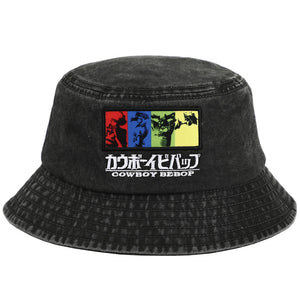Cowboy Bebop Pigment Dyed Bucket Hat with Embroidered Logo
