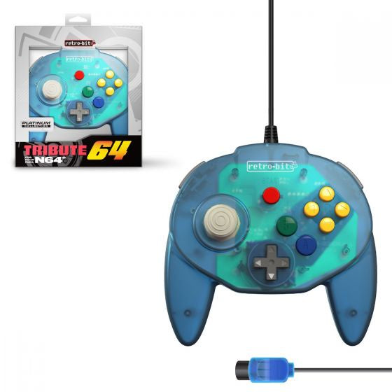 OCEAN BLUE TRIBUTE 64 N64 CONTROLLER [RETRO-BIT]