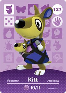 127 Kitt Authentic Animal Crossing Amiibo Card - Series 2