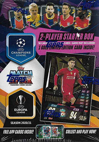 2020-21 Topps Match Attax - UEFA Champions & Europa League Soccer 2-Player Starter Box