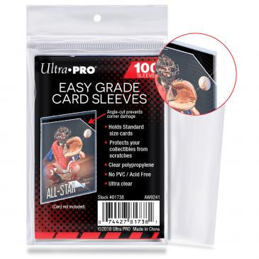 Ultra Pro - Easy Grade - Standard Size Soft Sleeves 2-1/2" X 3-1/2" 100ct